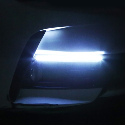 Luces de circulación diurna LED DRL secuenciales lámparas de señal de giro lente negra doble color - Imagen 3 de 5