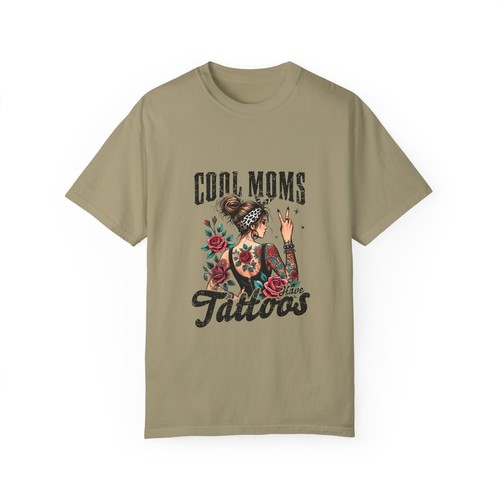 Cool Moms Tattoo T-Shirt, Unisex Fashion Tee, Gift for Moms, Edgy Casual Wear, - Picture 3 of 31