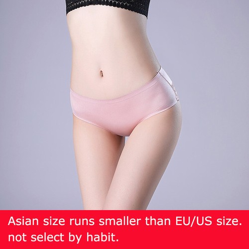 4Pcs Women Panties Lace Underwear Silk Satin Sexy Lingerie Female Briefs Comfort - Picture 28 of 44