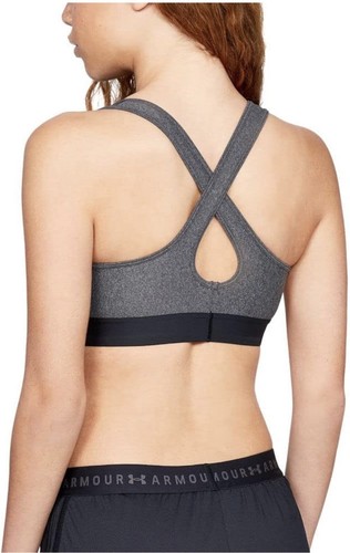 Sujetador deportivo Under Armour Mid Crossback jaspeado GRIS TALLA XS - Imagen 6 de 7