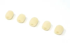 5 PCS Mini Beige Foam Cover Windscreen Windshield for Headset Lapel Microphones