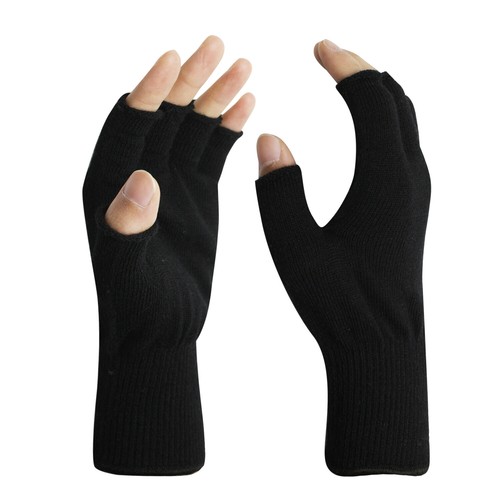 EvridWear Men Women Merino Wool Knit Liner Gloves Finger/Fingerless/Touchscreen - Picture 79 of 132