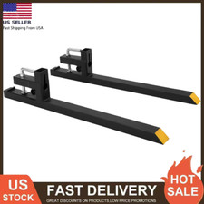 New 4000lbs 60" Clamp on Pallet Forks for SkidSteer Loader Bucket Tractor Fork