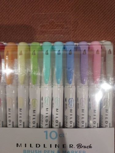 ZEBRA MILDLINER 10 pack DOUBLE ENDED SET, BROAD AND FINE TIP PENS (soft colors) - Picture 5 of 8