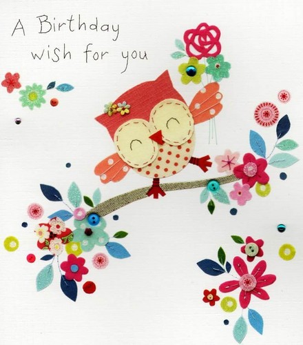 A Birthday Wish For You Owl Birthday Greeting Card Button Box Range Cards