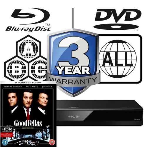 Panasonic Blu-ray Player DP-UB820 All Zone Code Free MultiRegion 4K - Goodfellas