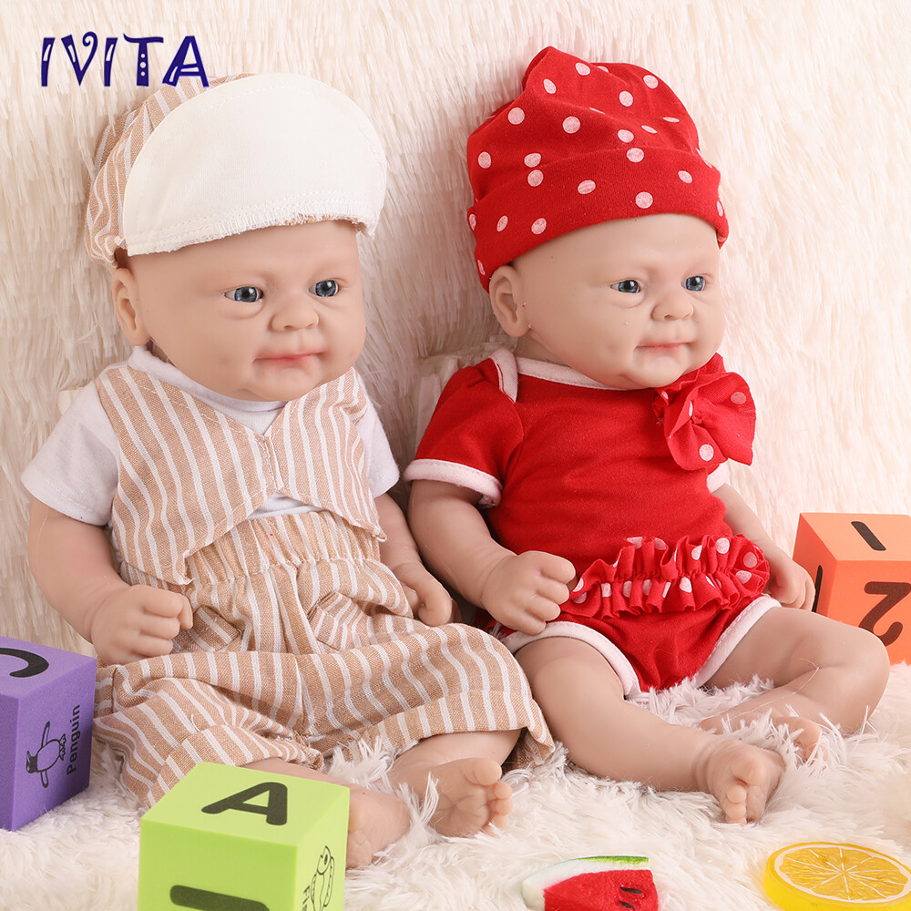 IVITA 14"Boy or Girl Little Doll Lifelike Full Silicone Reborn Doll Popular