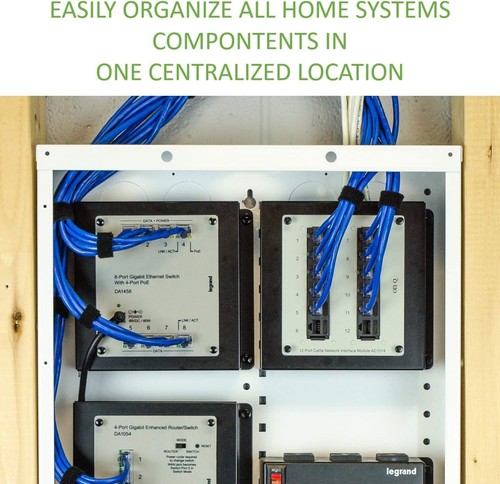 Legrand - Caja multimedia OnQ de 14 pulgadas, caja de gestión de cables de calibre 20, EN1400  - Imagen 2 de 11