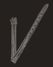 Universal Geneve 9mm x 6mm Vintage Gray Lizard Strap