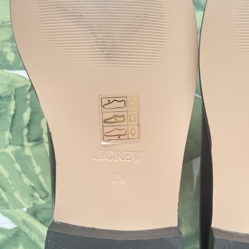 Mocassini J.CREW NUOVI SENZA ETICHETTE $198 Winona Penny neri in pelle spazzolata taglia 8,5 BA190 - Foto 6 di 8
