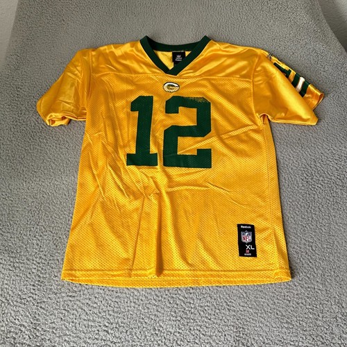 Green Bay Packers Aaron Rodgers Jersey Womens Extra Large XL Gold Reebok - Picture 5 of 13