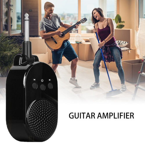 Mini Amplifier Guitar AMP 6.35mm Plug USB Rechargeable For E-Guitar Bass NEW - Picture 3 of 11