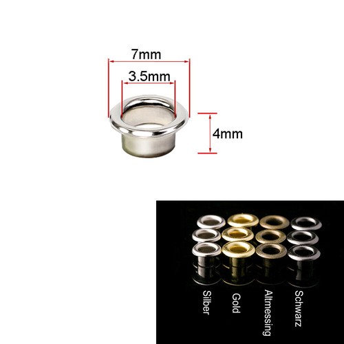 Messing Ösen Rostfrei Leder Stoff Nieten Hülsen Banner 1.5mm 2mm 2.5mm 3mm 3.5mm - Bild 12 von 12