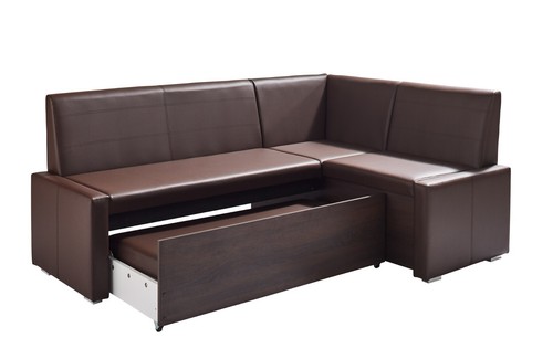Eckbankgruppe Set Tisch Hocker braun beige 4-Tlg Sitzbank ausziehbar Studio XXL - Bild 7 von 24