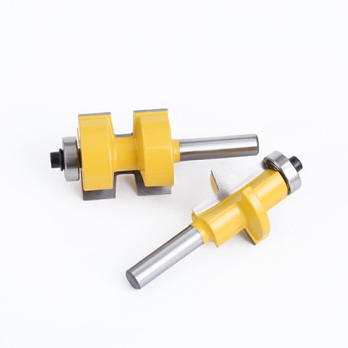 2PCS 8mm Shank Matched Tongue Groove Router Bit Set Wood Glue Milling Cutter - Picture 2 of 14