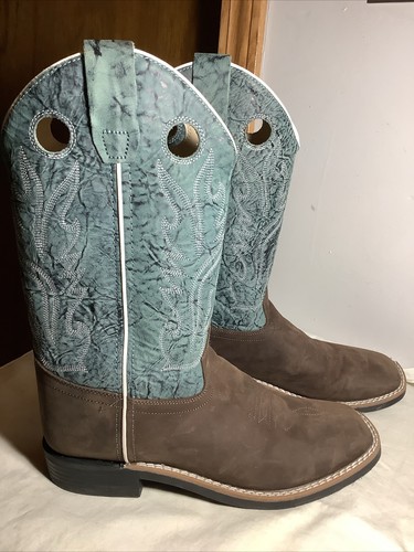 Old West ~ Western Lederstiefel Herren 7D/Damen 8,5 breit ~ flexible Sohlen ~ EUC - Bild 3 von 16