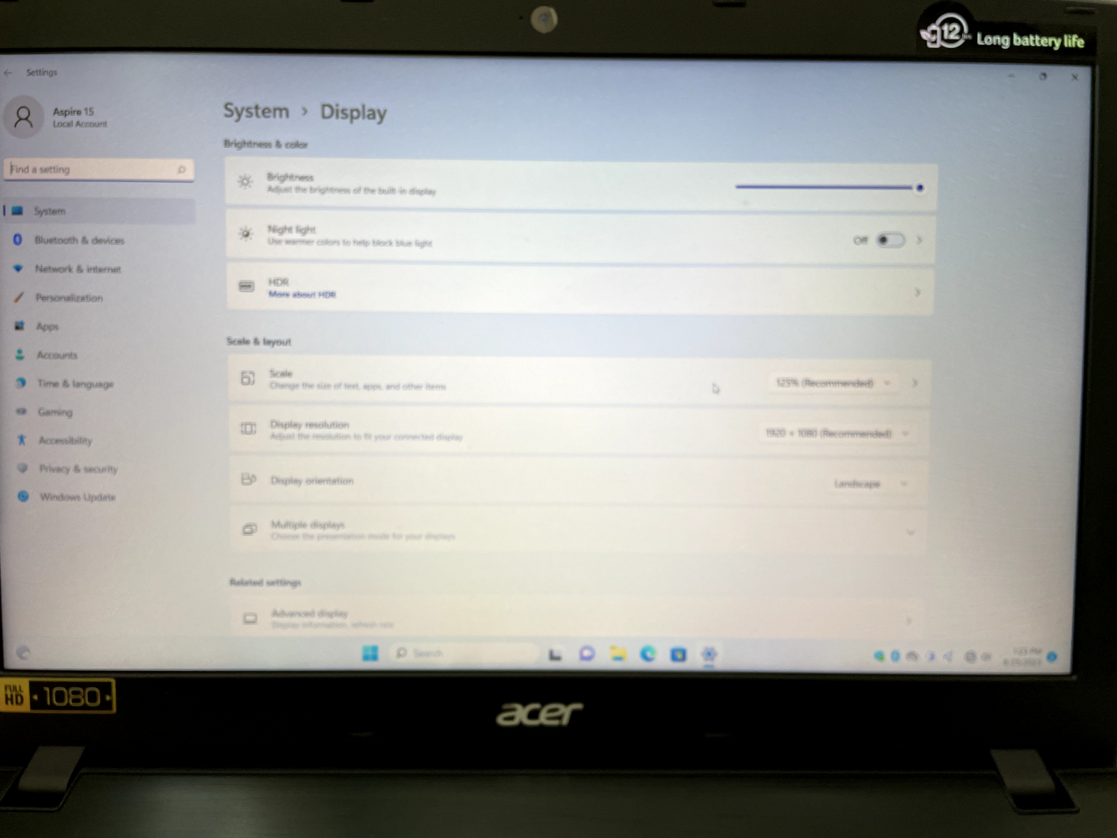 Acer Aspire E 15 15.6" Intel Core i3-7100U @ 2.40GHz 4GB RAM 1TB HDD Win 11 - Picture 19 of 20