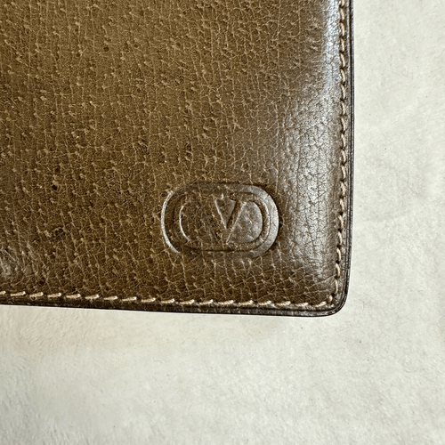 Vintage Valentino Brown Leather Bifold Wallet - Picture 10 of 11