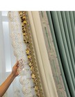 Custom Design sense blue velvet living room velvet cloth curtain drape C1841