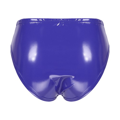 DE·Damen Wetlook Slip Hohe Taille Lack Leder Stretch Unterwäsche Booty Shorts - Bild 33 von 68