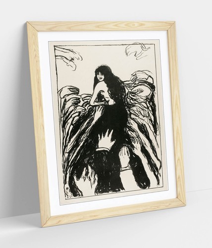 EDVARD MUNCH, "THE HANDS" EXPRESSIONIST -FRAMED WALL ART PAPER PRINT POSTER - Picture 3 of 11