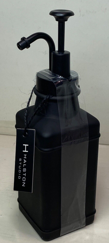 Halston Studio Black Glass Smooth Touch Soap Lotion Pump dispenser Bathroom Kitc - Picture 1 of 5