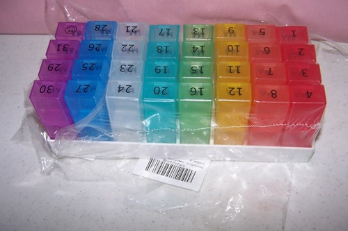 Monthly Pill Organizer Case Box 31 Days Case Medicine Storage 2 Times a Day AMPM - Picture 3 of 5
