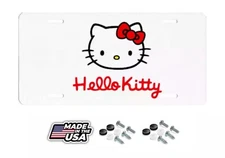 Hello Kitty-  License Plate New Car Tag Metal  - USA