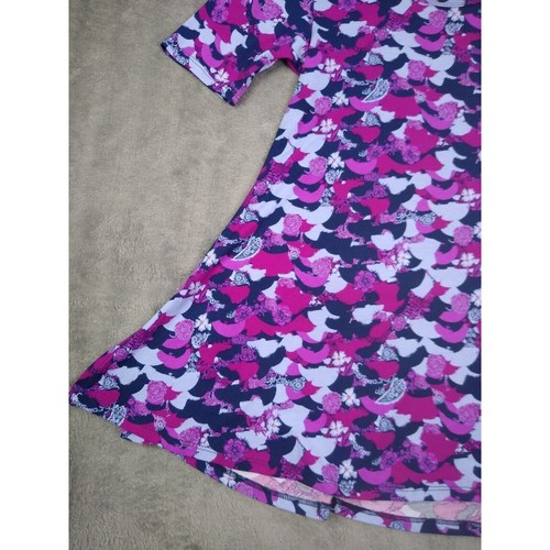 LuLaRoe Shirt Womans XX Small NWT Purple Floral Perfect T - Picture 5 of 13