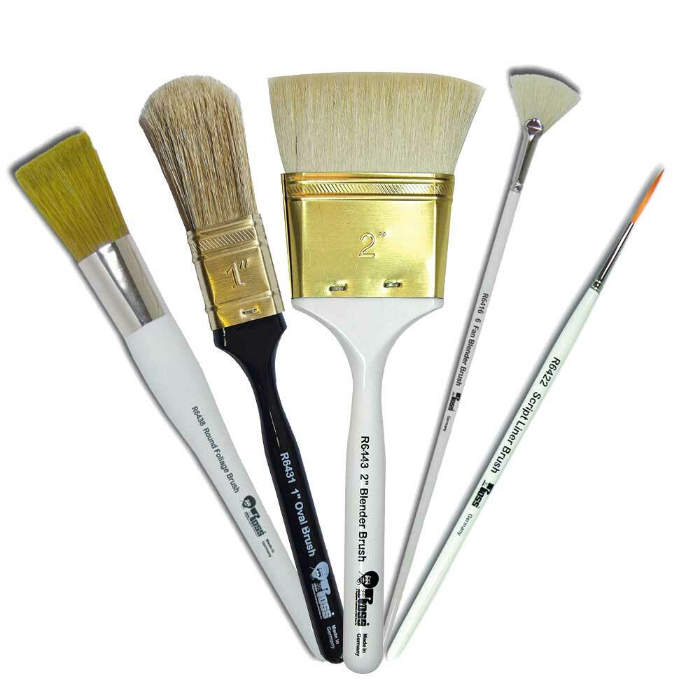 Bob Ross Landscape Series Oil Painting Natural Bristle Brushes - Assorted  Types