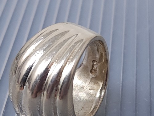 Vintage Sterling Silver Wide Men band Ring size 7 - Picture 5 of 5
