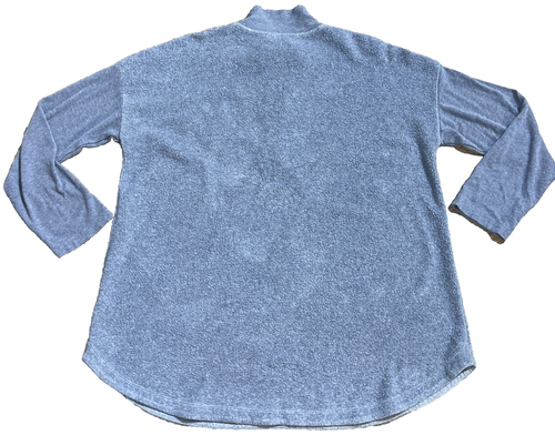 Soft Surrounds Quarter Zip Cotton Blended Fleece Quiet Minimalist Sweater Large - Picture 2 of 11