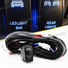2 Lead Led Light Bar Rocker Switch Wire Hardness Fuse 40a Relay Pickup Truck Suv