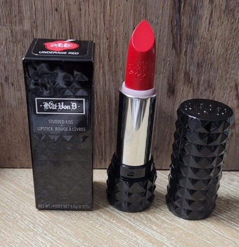 KAT VON D STUDDED KISS LIPSTICK SHADE: UNDERAGE RED~DISCONTINUED ~ NWB~RARE~ - Picture 12 of 12