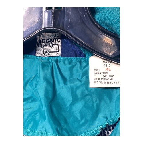 Woolrich Vented Anorak Shell Rain Jacket XL USA Vtg 90s Teal Green Tech World - Picture 7 of 10