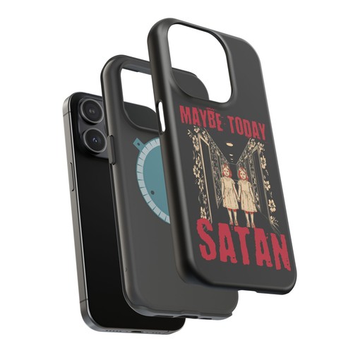 Maybe Today Satan, Horror Themed Humor Halloween Gothic Magnetic Tough Cases - Picture 55 of 113