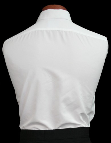 New Men's White Tuxedo Shirt Wing or Laydown Collar Standard Cuffs Pleated Front - Picture 5 of 10