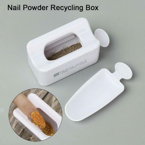 NEW Dipping Powder Recycling Tray Nail Glitter Storage Box Manicure Tools AUAU - Picture 3 of 12