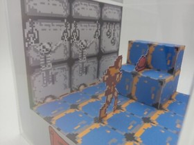 Castlevania Simon Belmont finds wall meat Shadow Box Diorama Cube Ninendo NES