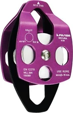 Fusion Climb Secura Double Aluminum Side Swing Pulley Purple (Purple)
