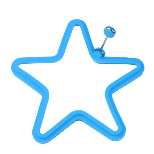 13.5cm Star Shaped Attached Handle Silicone Egg Moulds,Pancake Poach,Baking Ring - Picture 4 of 12