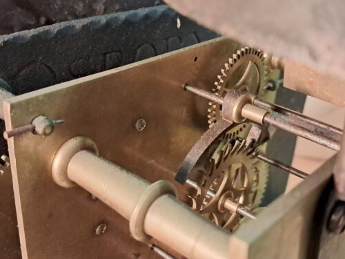 Watkin Owen Llanrwst Longcase Clock 5 Pillar Movement Painted Rolling Moon Dial - Picture 8 of 16
