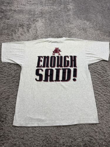 Vtg Arkansas Razorbacks Shirt Men Large Gray Graphic Short Sleeve Crewneck NCAA - Picture 2 of 12