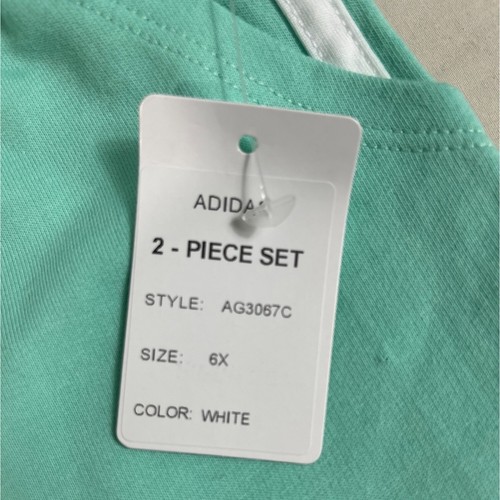 Adidas Youth Girl's Teal Shorts Sz 6x - NWT - Picture 5 of 6