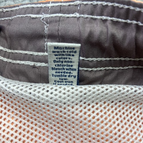 Croft & Barrow Men's Orange Drawstring Inside Pocket Lined Swim Trunks Size L - Picture 7 of 10