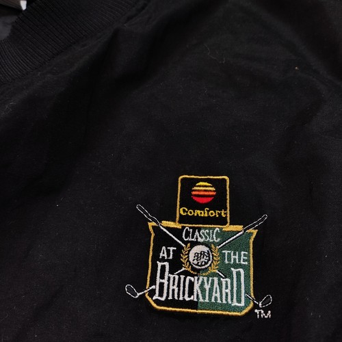 Vintage Logo Athletic Brickyard Jacket Adult Large Black Windbreaker pullover - Picture 11 of 15