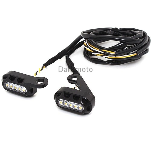 LED Motorcycle Turn Signals Light Indicator Amber Blinker Lamp For Harley XL1200 - Picture 9 of 13