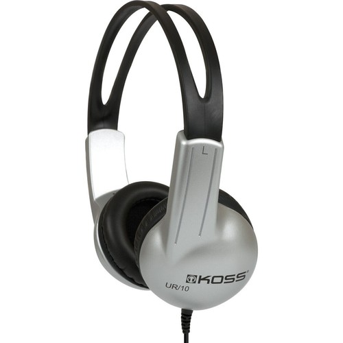 Koss UR10 Auriculares Estéreo Estéreo - Plateado - Mini-teléfono (3.5mm) - Con Cable - 32 Ohmios - Imagen 1 de 5