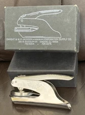 VTG Dwight MH Jackson Corporation Supply Co Handheld Custom Seal Embossing Stamp
