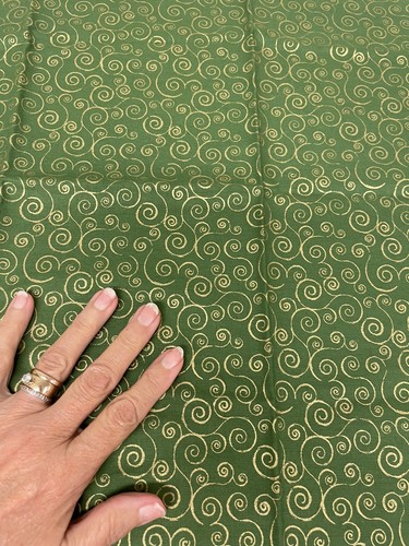 ⚜️Lot of 3 Christmas Cotton Quilt Craft Fabrics Red Green Poinsettia 2 yds Total - Picture 6 of 9